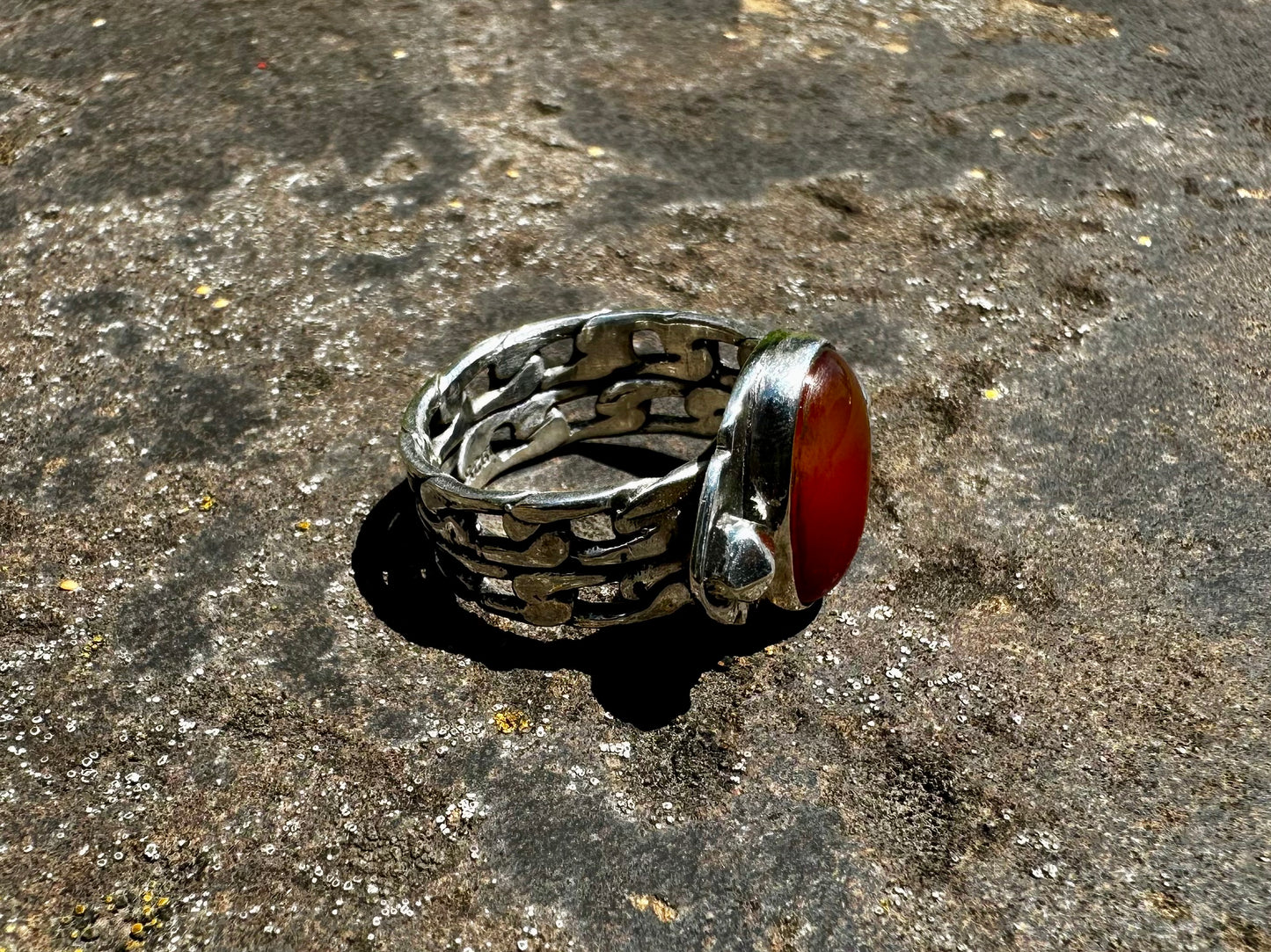 Studs and chains ring