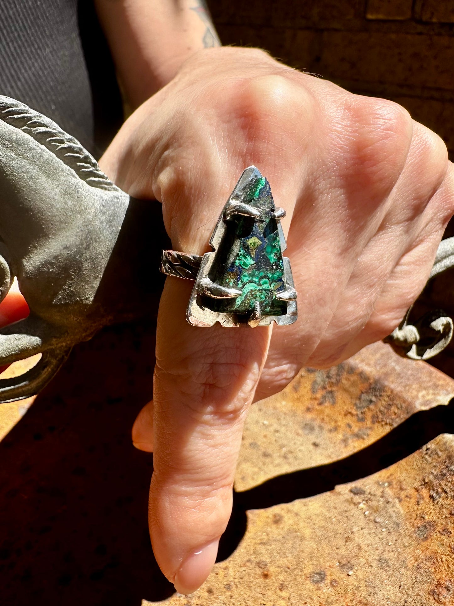 OOAK chrysacolla ring