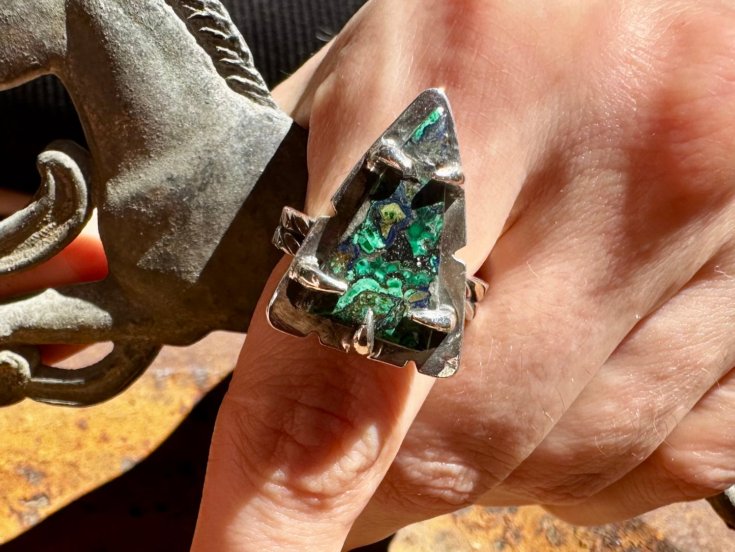 OOAK chrysacolla ring