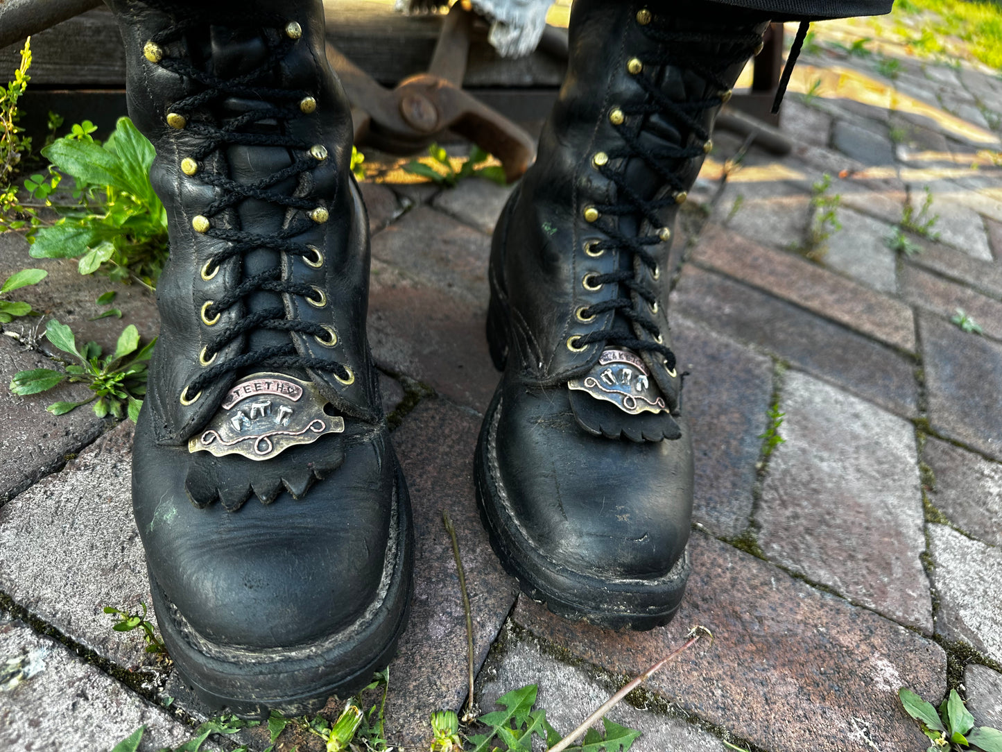 OOAK "Teeth Takers" bootlace charms