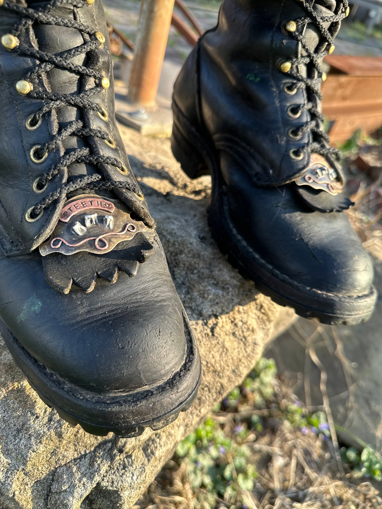 OOAK "Teeth Takers" bootlace charms
