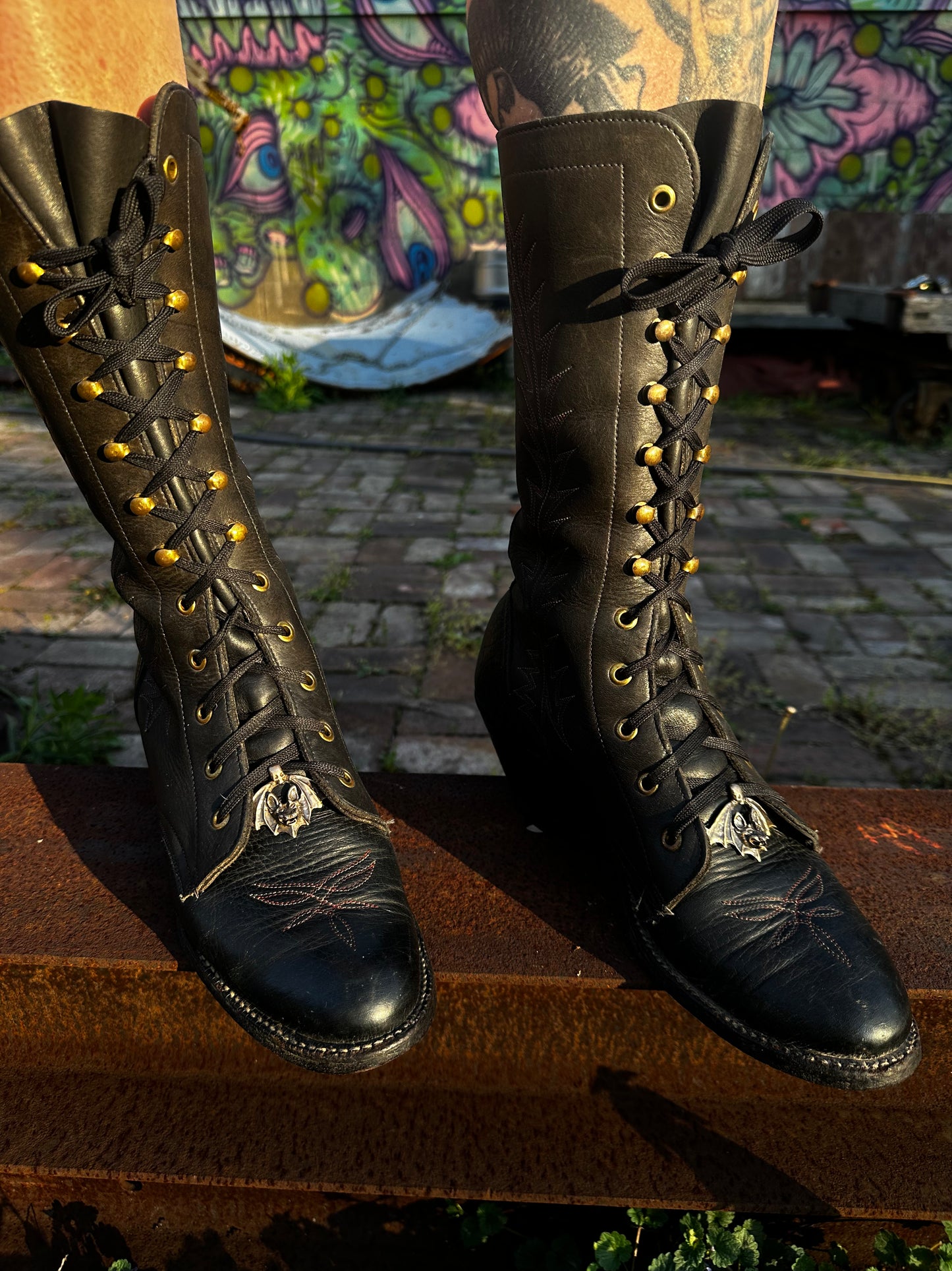 Evil bat bootlace charms