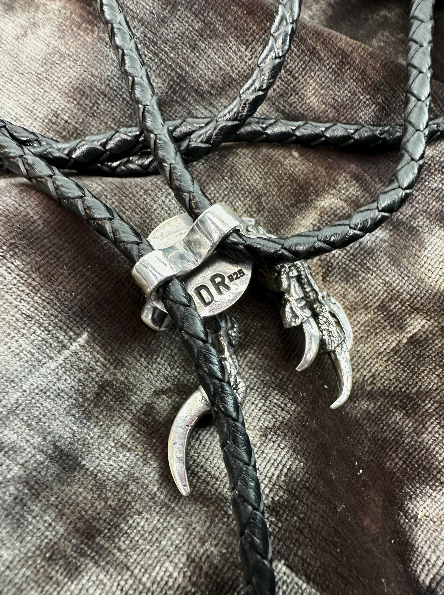 OOAK Corvus Bolo Tie in .925