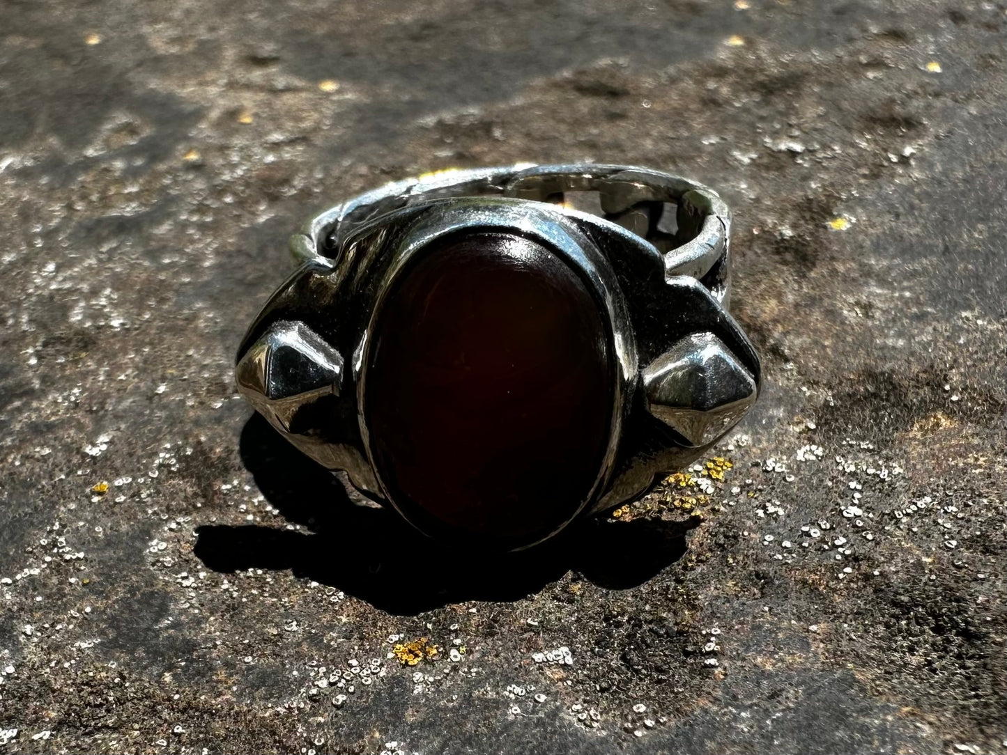 Studs and chains ring