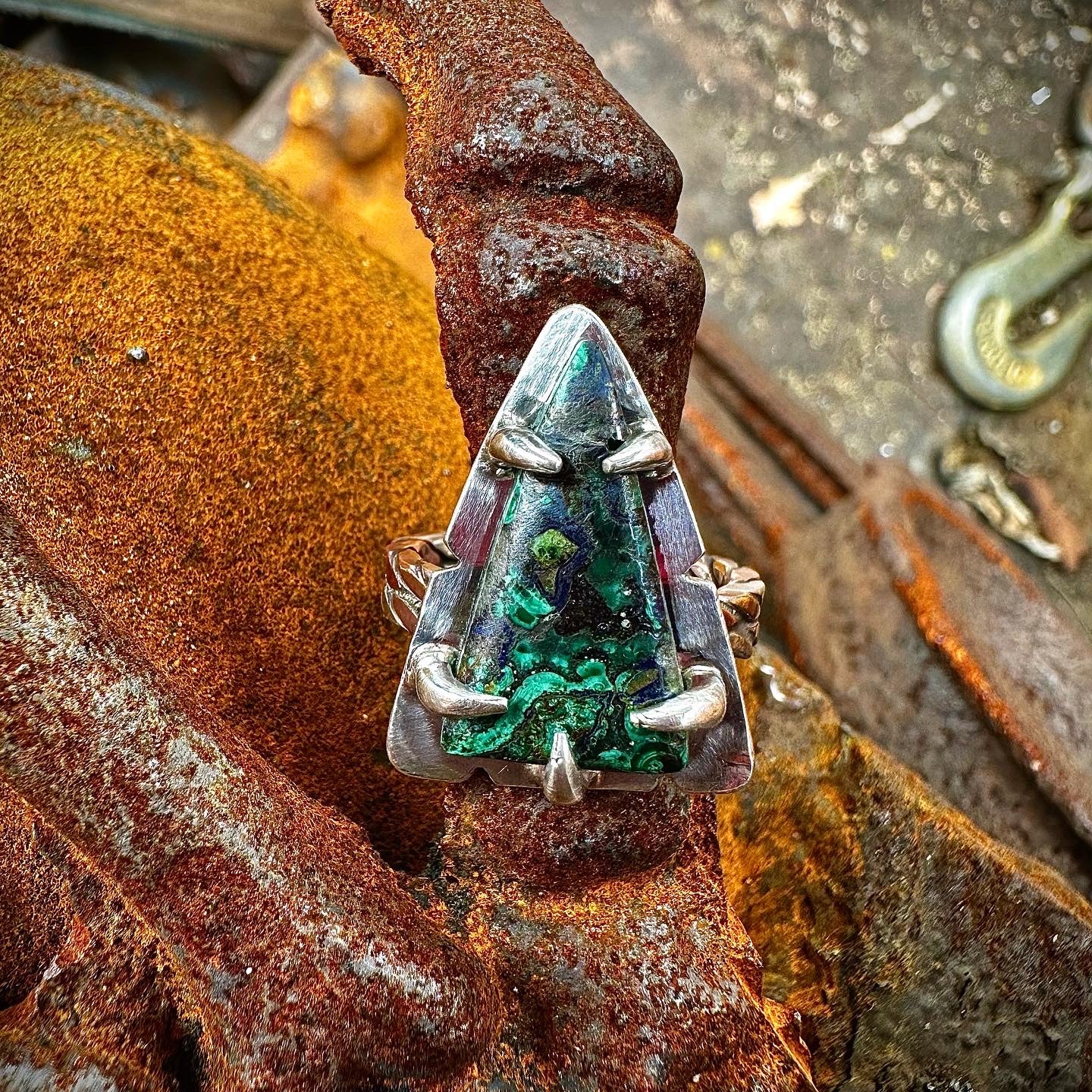 OOAK chrysacolla ring