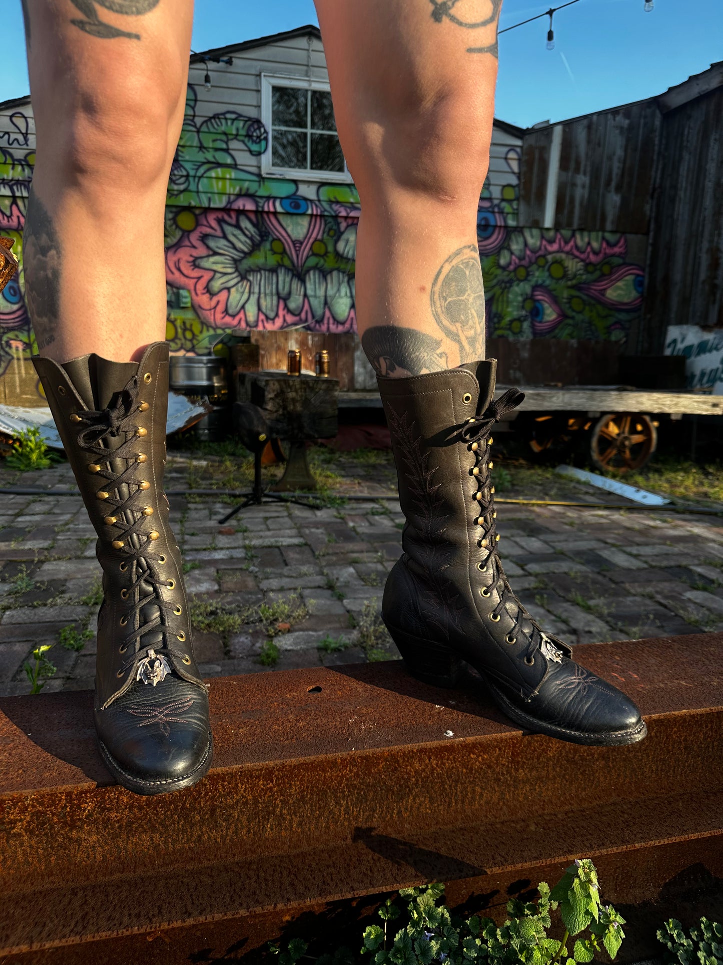 Evil bat bootlace charms